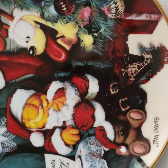 Vintage Ltd Edition Garfield Collectible Christmas Plate Danbury Mint - Picture 2 of 4